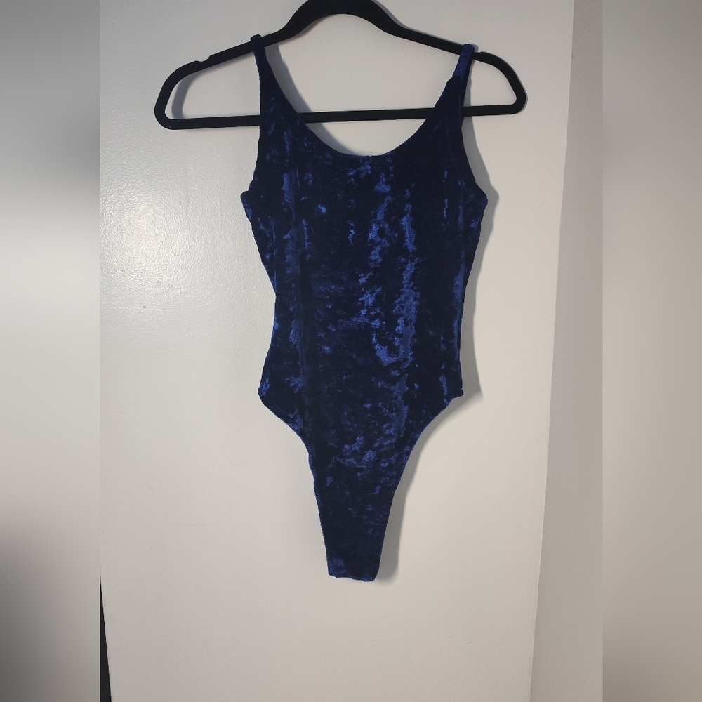 Biondo Los Angeles Blue Velvet One Piece Size M #703